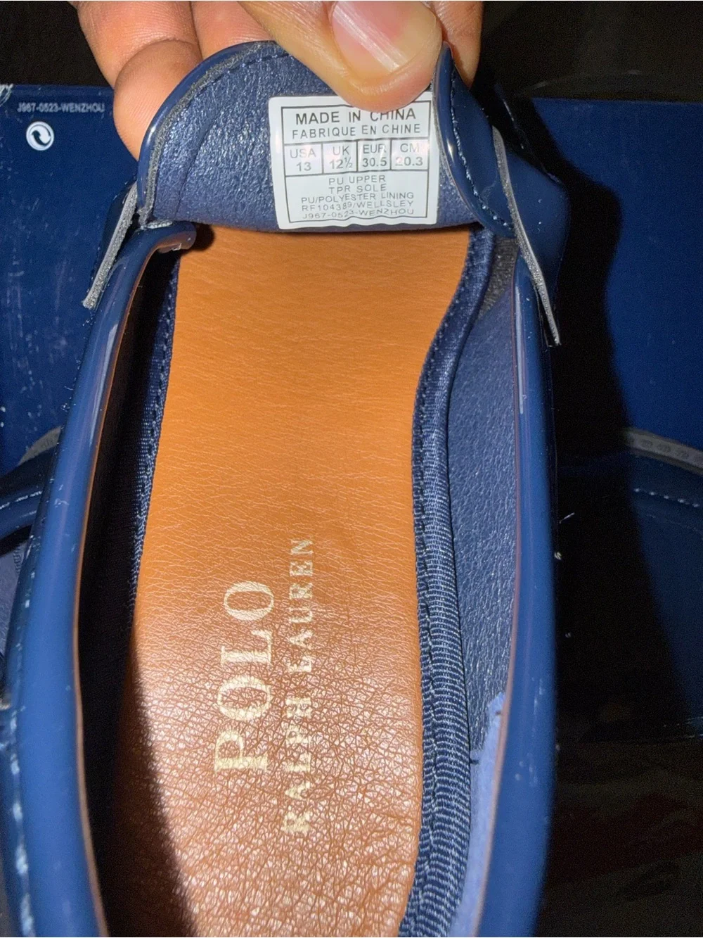 Polo by Ralph Lauren Navy Blue Kids Penny Loafers